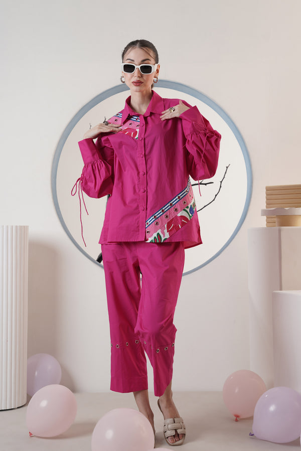 Pink Rivets Coord Set